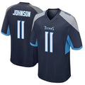 STECN T.Titans #11 Jermaine Johnson II Player Navy Home Game Stitched Jerseys