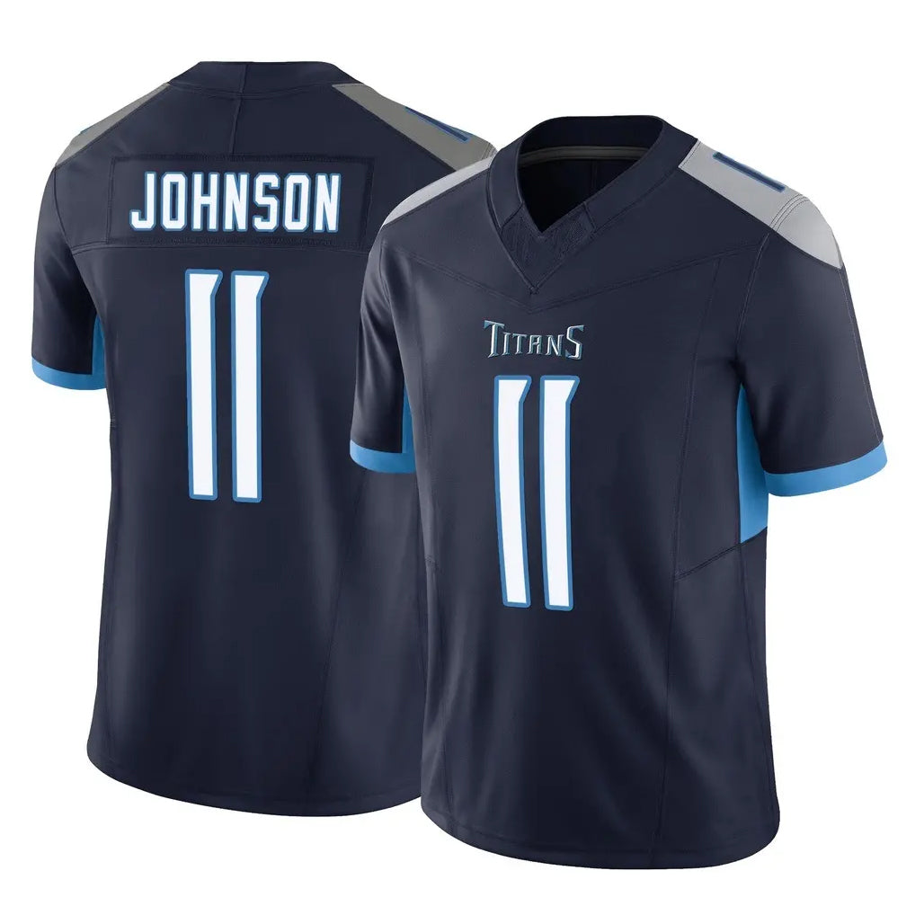 STECN T.Titans #11 Jermaine Johnson II Player Navy Limited Vapor F.U.S.E. Home Game Stitched Jerseys