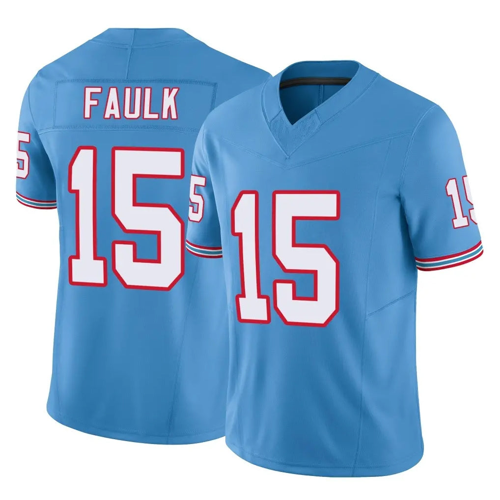 STECN T.Titans #15 Keldric Faulk Player Light Blue Limited Vapor F.U.S.E. Home Game Stitched Jerseys