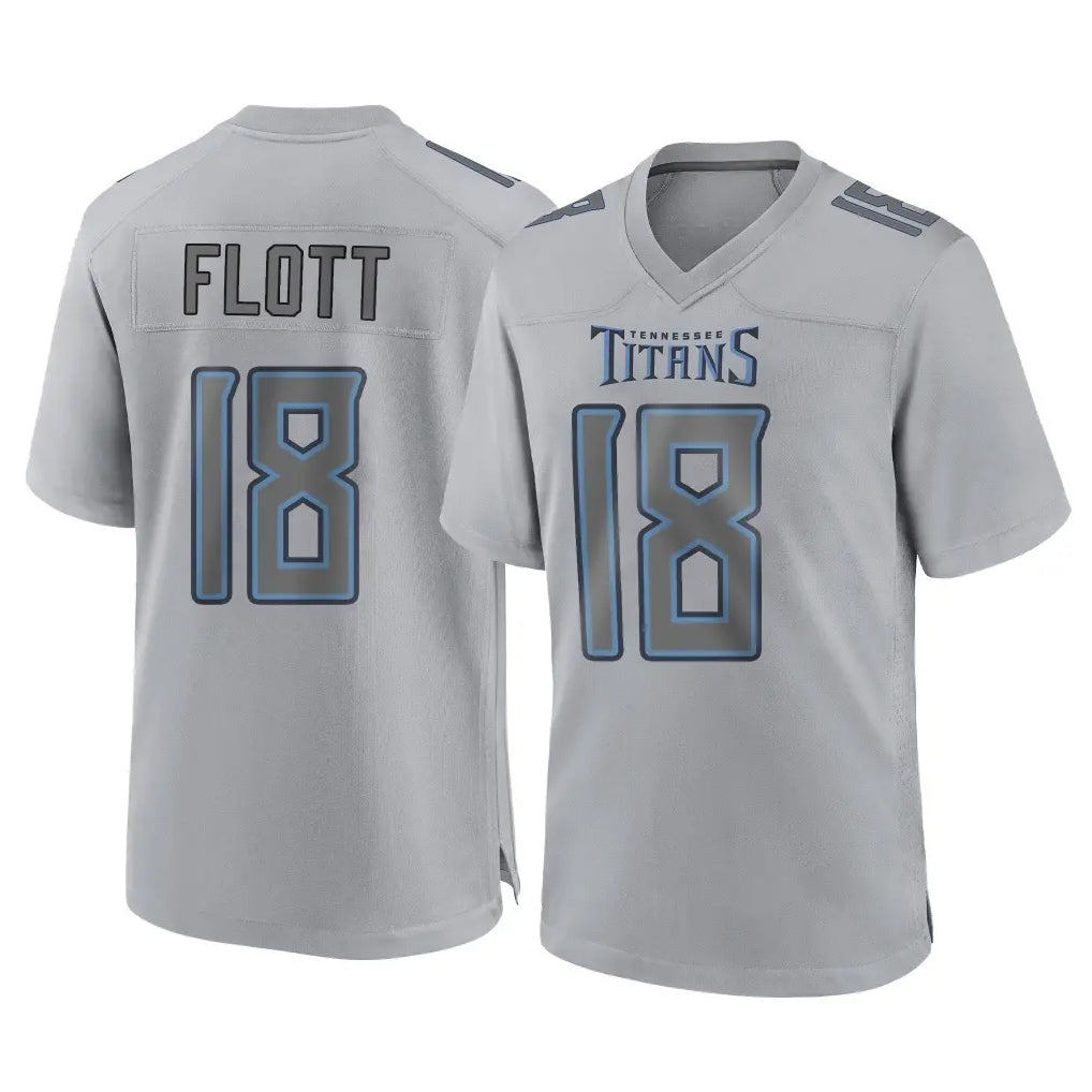 STECN T.Titans #18 Cor'Dale Flott Player Gray Atmosphere Fashion Home Game Stitched Jerseys