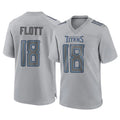 STECN T.Titans #18 Cor'Dale Flott Player Gray Atmosphere Fashion Home Game Stitched Jerseys