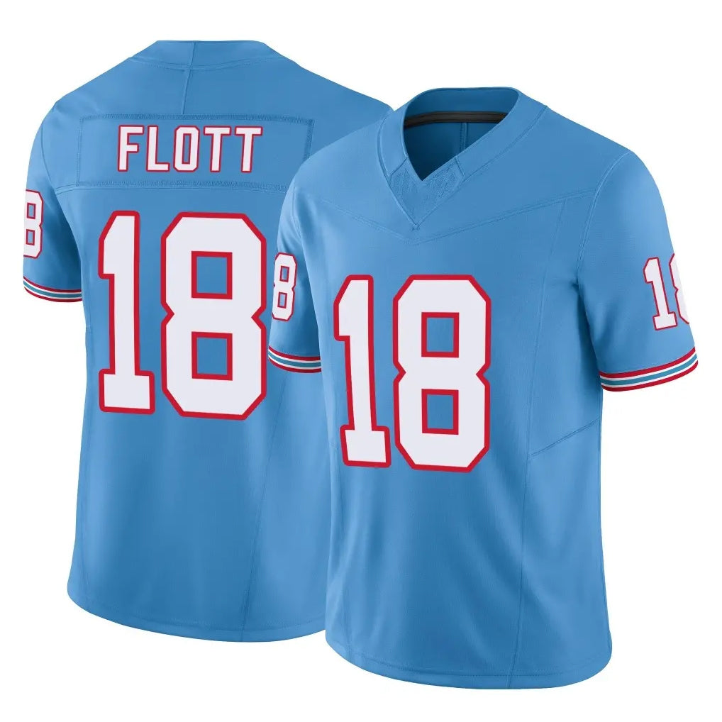 STECN T.Titans #18 Cor'Dale Flott Player Light Blue Limited Vapor F.U.S.E. Home Game Stitched Jerseys