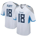 STECN T.Titans #18 Cor'Dale Flott Player White Home Game Stitched Jerseys