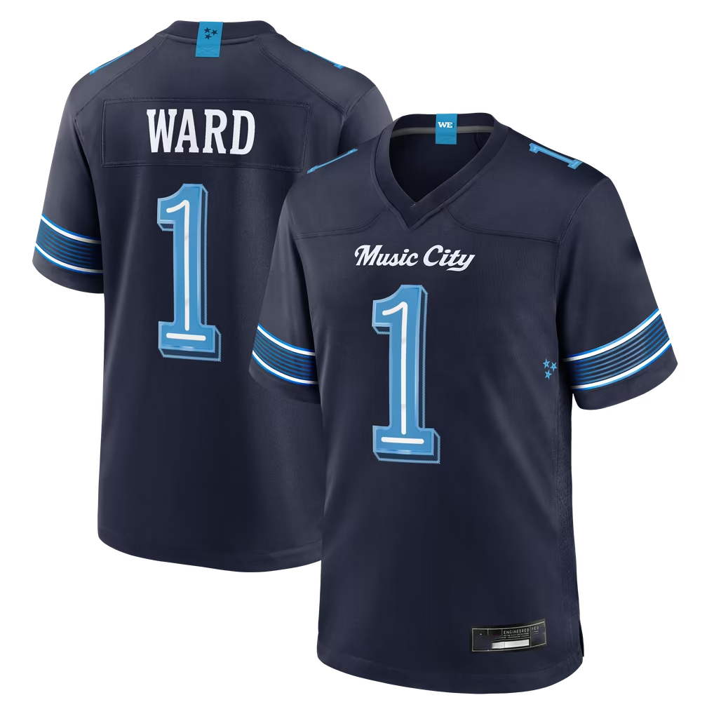 STECN T.Titans #1 Cameron Ward Navy 2026 Rivalries Collection Game Stitched Jerseys