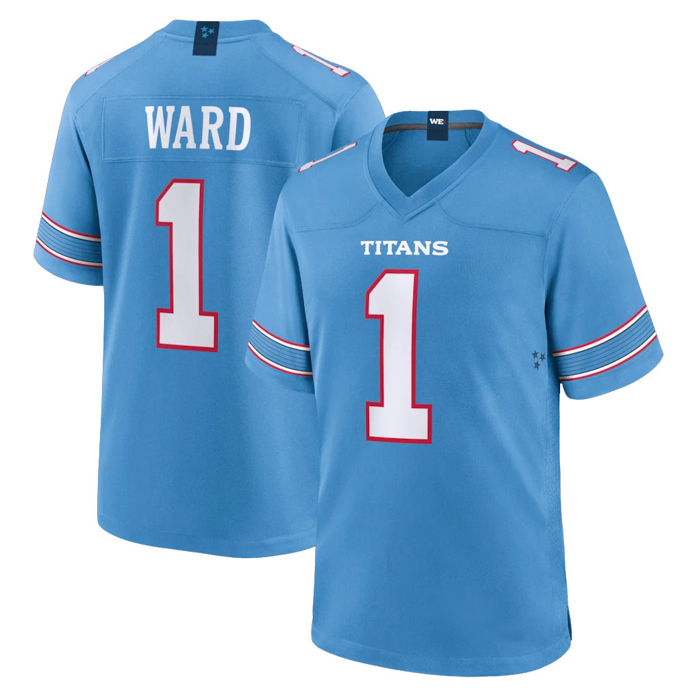 STECN T.Titans #1 Cameron Ward Player Light Blue 2026 Game Home Stitched Jerseys