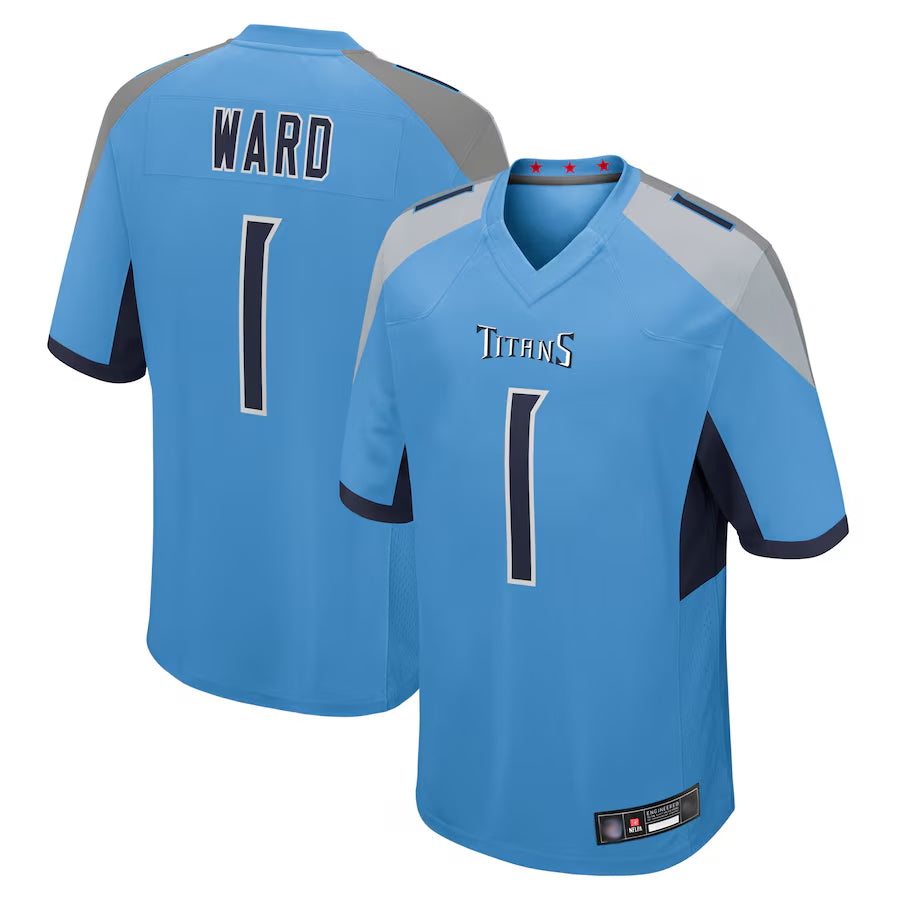 STECN T.Titans #1 Cameron Ward Player Light Blue Game Stitched Jerseys