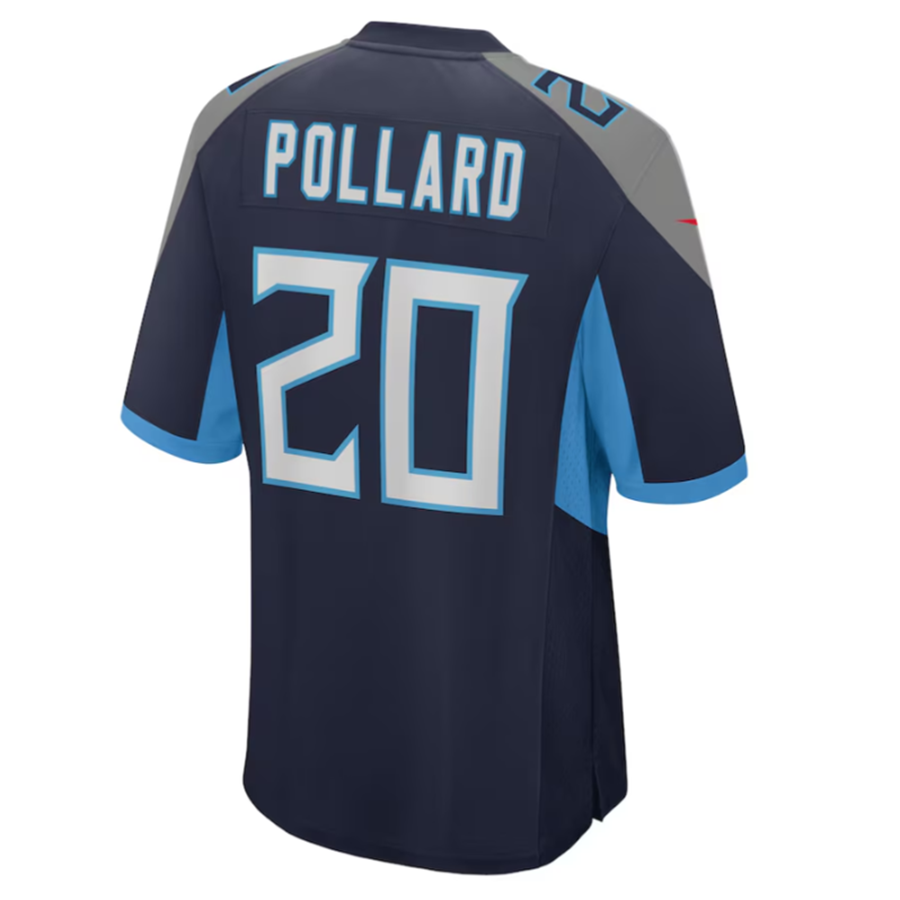STECN T.Titans #20 Tony Pollard Navy Game Player Jersey Stitched Jersey