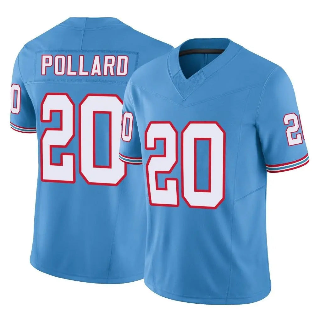 STECN T.Titans #20 Tony Pollard Player Light Blue Limited Vapor F.U.S.E. Home Game Stitched Jerseys