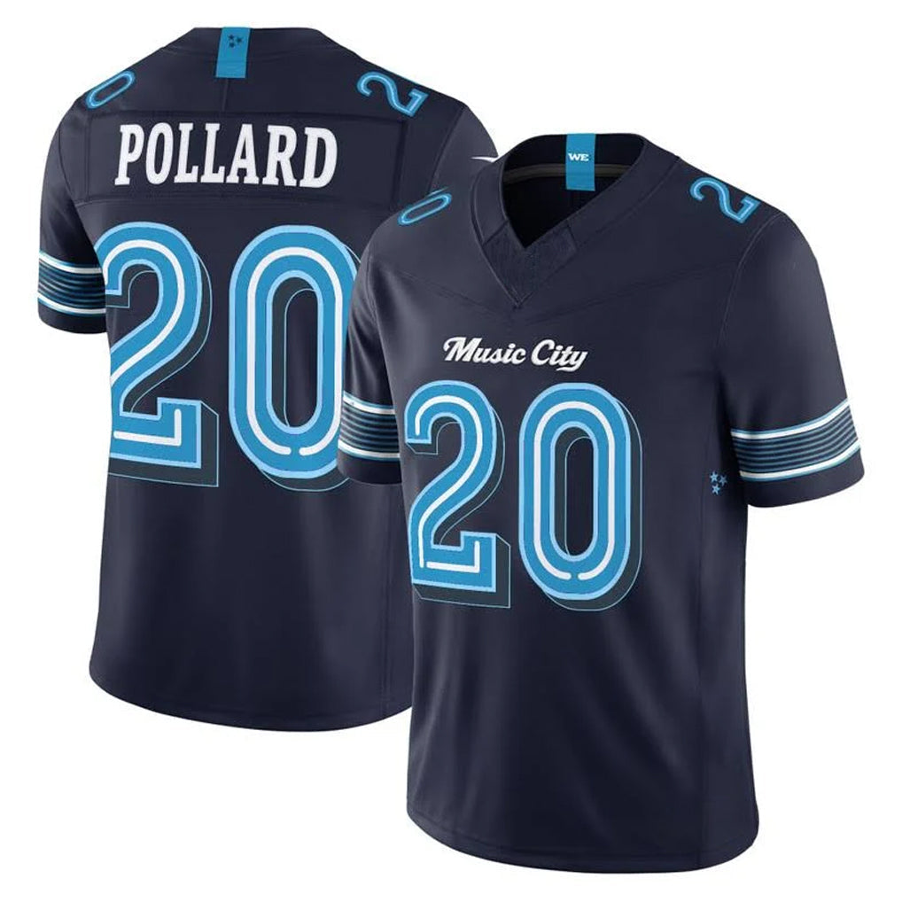 STECN T.Titans #20 Tony Pollard Player Navy 2026 Rivalries Collection Limited Home Game Stitched Jerseys