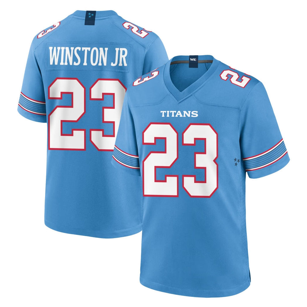 STECN T.Titans #23 Kevin Winston Jr. Player Light Blue 2026 Game Home Stitched Jerseys