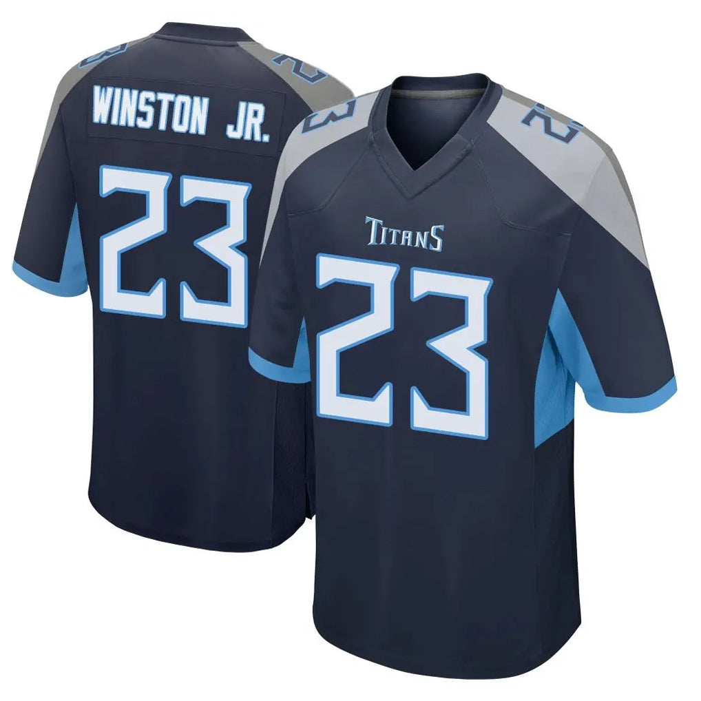 STECN T.Titans #23 Kevin Winston Jr. Player Navy Home Game Stitched Jerseys