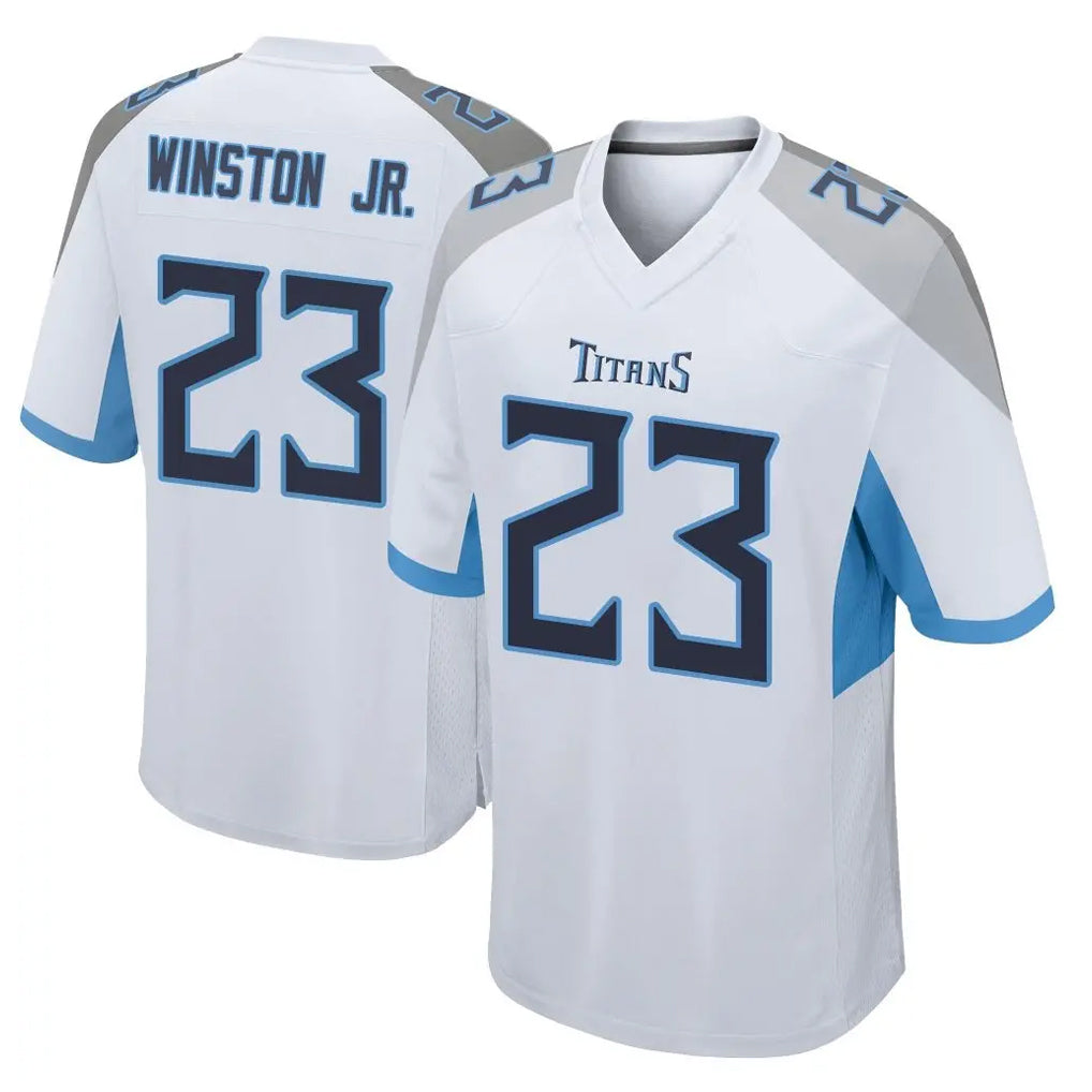 STECN T.Titans #23 Kevin Winston Jr. Player White Home Game Stitched Jerseys