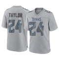 STECN T.Titans #24 Alontae Taylor Player Gray Atmosphere Fashion Home Game Stitched Jerseys