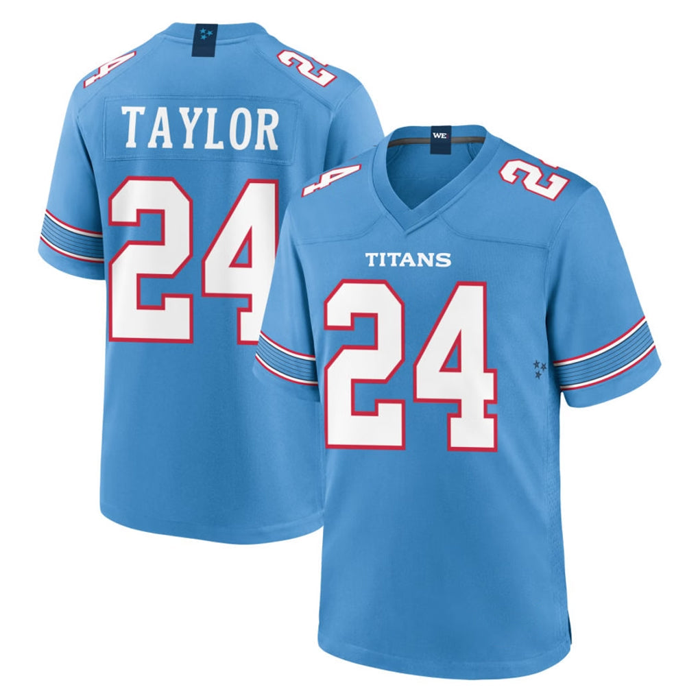 STECN T.Titans #24 Alontae Taylor Player Light Blue 2026 Game Home Stitched Jerseys