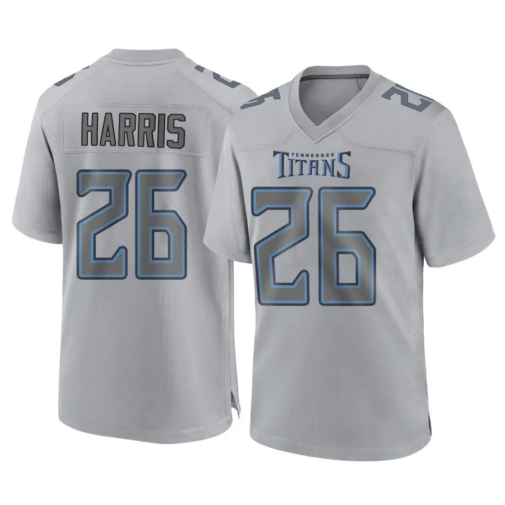 STECN T.Titans #26 Marcus Harris Player Gray Atmosphere Fashion Home Game Stitched Jerseys