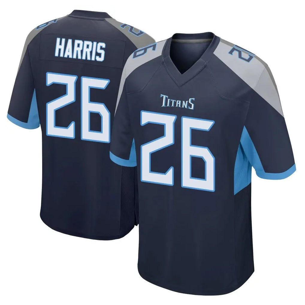 STECN T.Titans #26 Marcus Harris Player Navy Home Game Stitched Jerseys