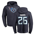 STECN T.Titans #26 Marcus Harris Player Navy Logo Pullover Hoodies Home Game Stitched Jerseys