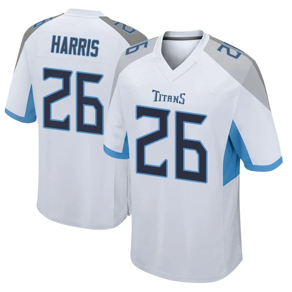 STECN T.Titans #26 Marcus Harris Player White Home Game Stitched Jerseys