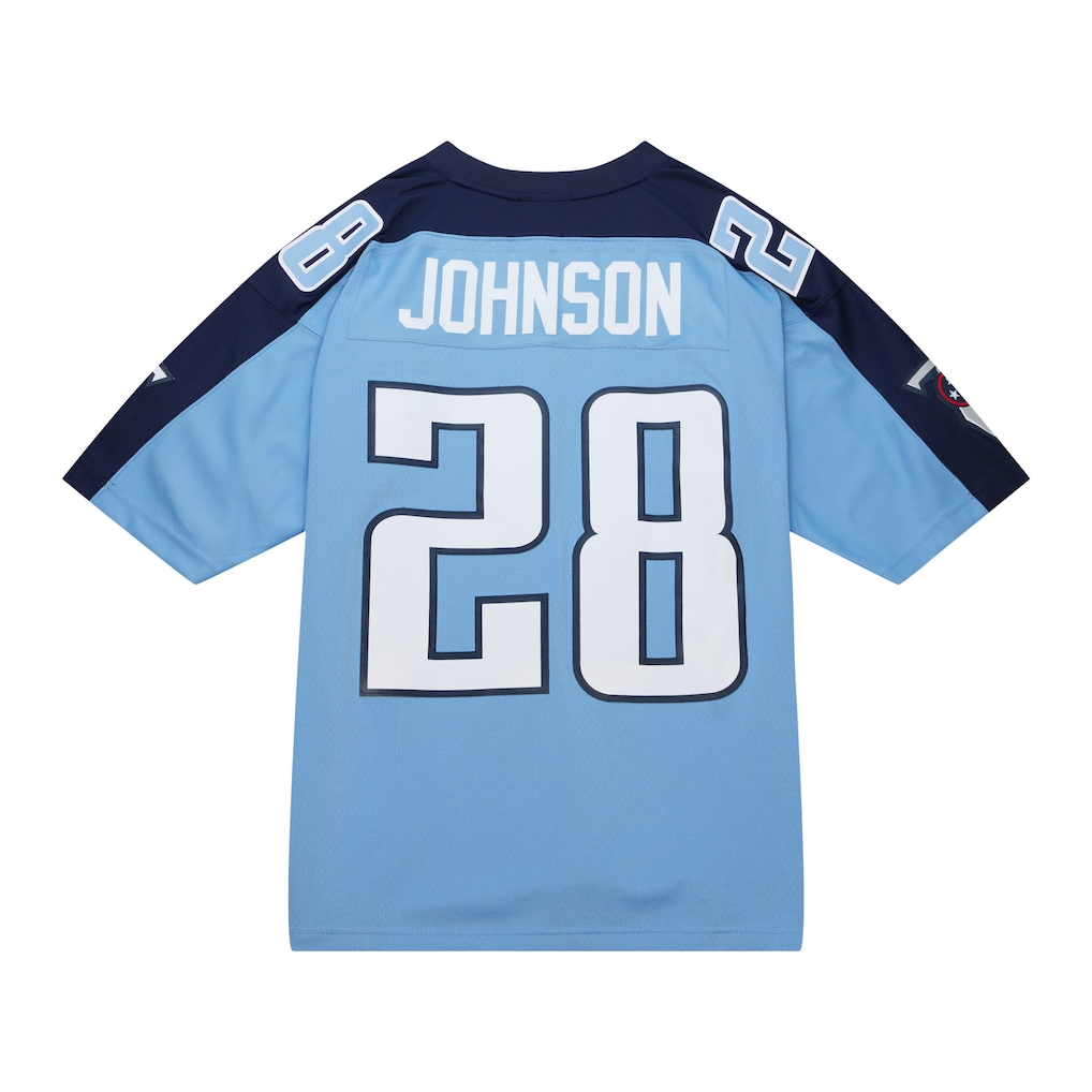 STECN T.Titans #28 Chris Johnson Mitchell & Ness Light Blue Legacy Replica Jersey Stitched Puhic Game Jerseys
