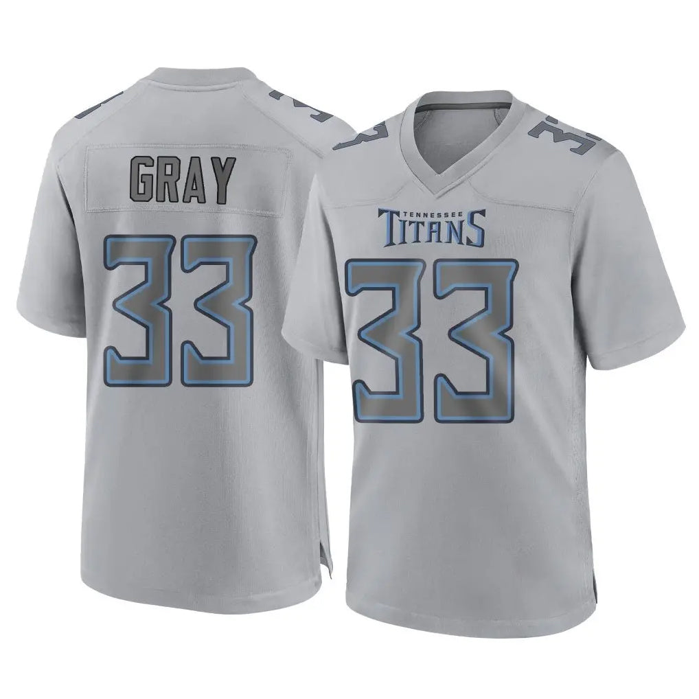 STECN T.Titans #33 Cedric Gray Player Gray Atmosphere Fashion Home Game Stitched Jerseys