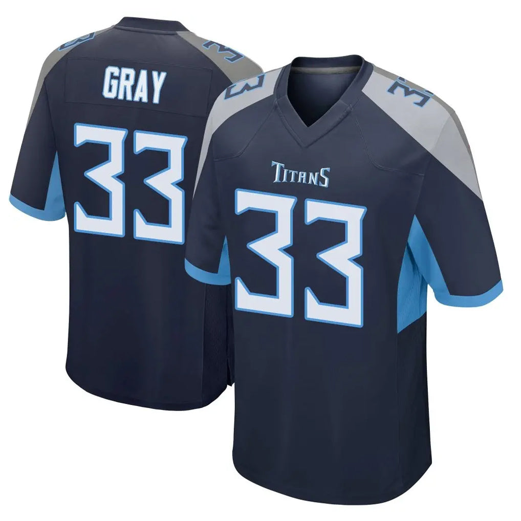 STECN T.Titans #33 Cedric Gray Player Navy Home Game Stitched Jerseys