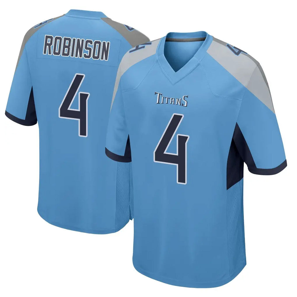 STECN T.Titans #4 Wan'Dale Robinson Player Light Blue Home Game Stitched Jerseys