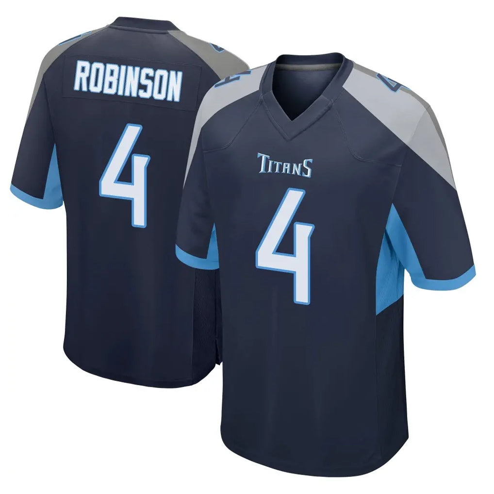 STECN T.Titans #4 Wan'Dale Robinson Player Navy Home Game Stitched Jerseys