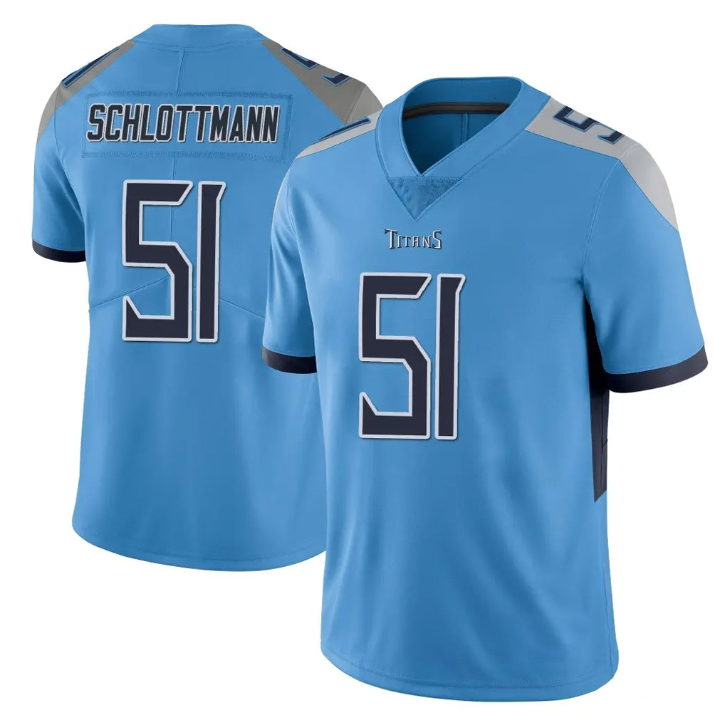 STECN T.Titans #51 Austin Schlottmann Player Light Blue Limited Vapor Untouchable Home Game Stitched Jerseys