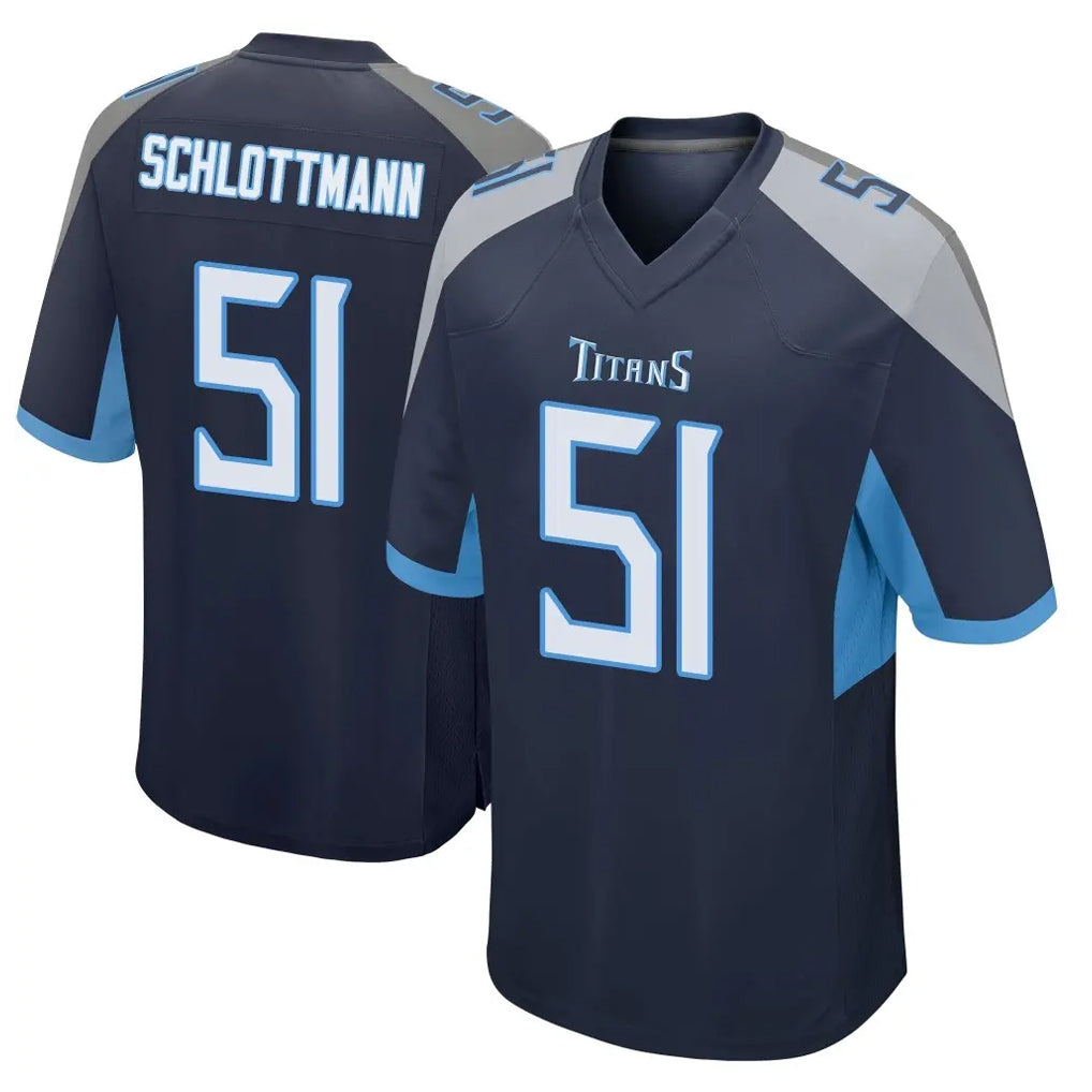 STECN T.Titans #51 Austin Schlottmann Player Navy Home Game Stitched Jerseys