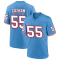STECN T.Titans #55 JC Latham Player Blue Throwback Alternate Game Stitched Jerseys