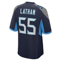 STECN T.Titans #55 JC Latham Player Navy Home Game Stitched Jerseys