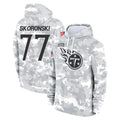 STECN T.Titans #77 Peter Skoronski Player Camo Arctic Salute to Service Pullover Hoodies Home Game Stitched Jerseys