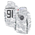 STECN T.Titans #91 John Franklin-Myers Player Camo Arctic Salute to Service Pullover Hoodies Home Game Stitched Jerseys