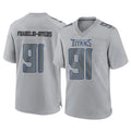 STECN T.Titans #91 John Franklin-Myers Player Gray Atmosphere Fashion Home Game Stitched Jerseys