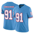 STECN T.Titans #91 John Franklin-Myers Player Light Blue Limited Vapor F.U.S.E. Home Game Stitched Jerseys