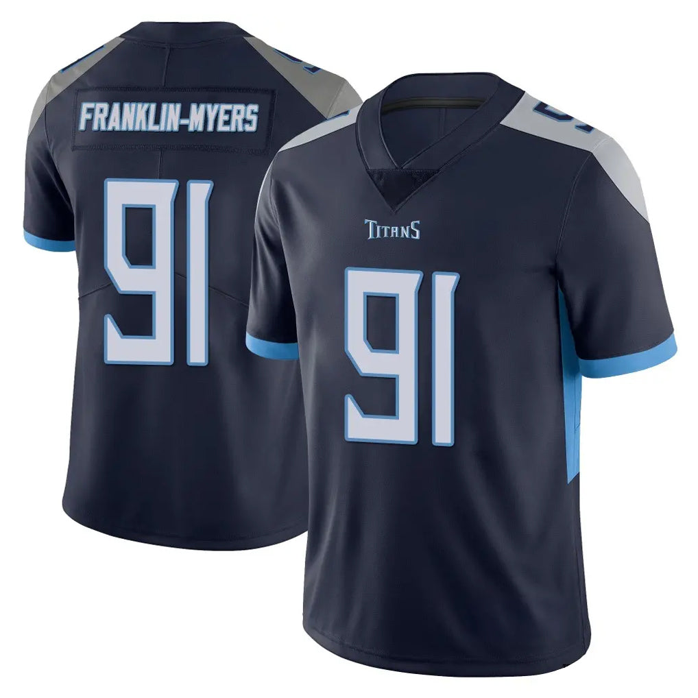 STECN T.Titans #91 John Franklin-Myers Player Navy Limited Vapor Untouchable Home Game Stitched Jerseys