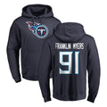 STECN T.Titans #91 John Franklin-Myers Player Navy Logo Pullover Hoodies Home Game Stitched Jerseys