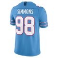 STECN T.Titans #98 Jeffery Simmons Light Blue Team Vapor F.U.S.E. Stitched Limited Jerseys