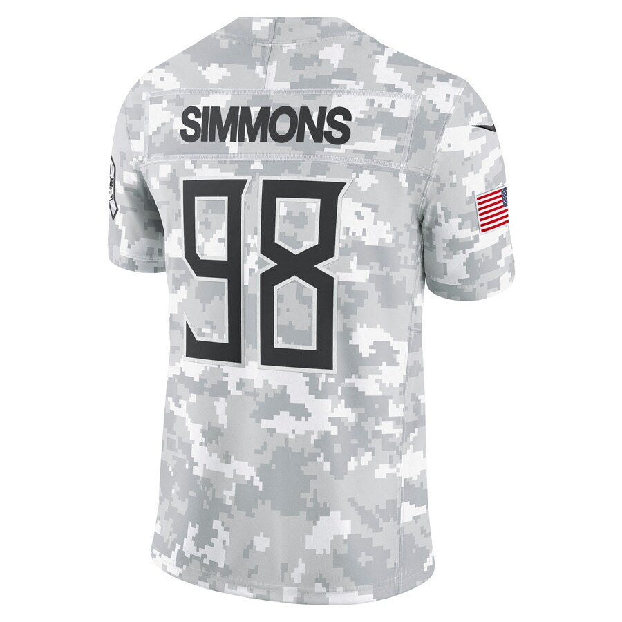 STECN T.Titans #98 Jeffery Simmons Player Arctic Camo Salute To Service Limited Stitched Jerseys