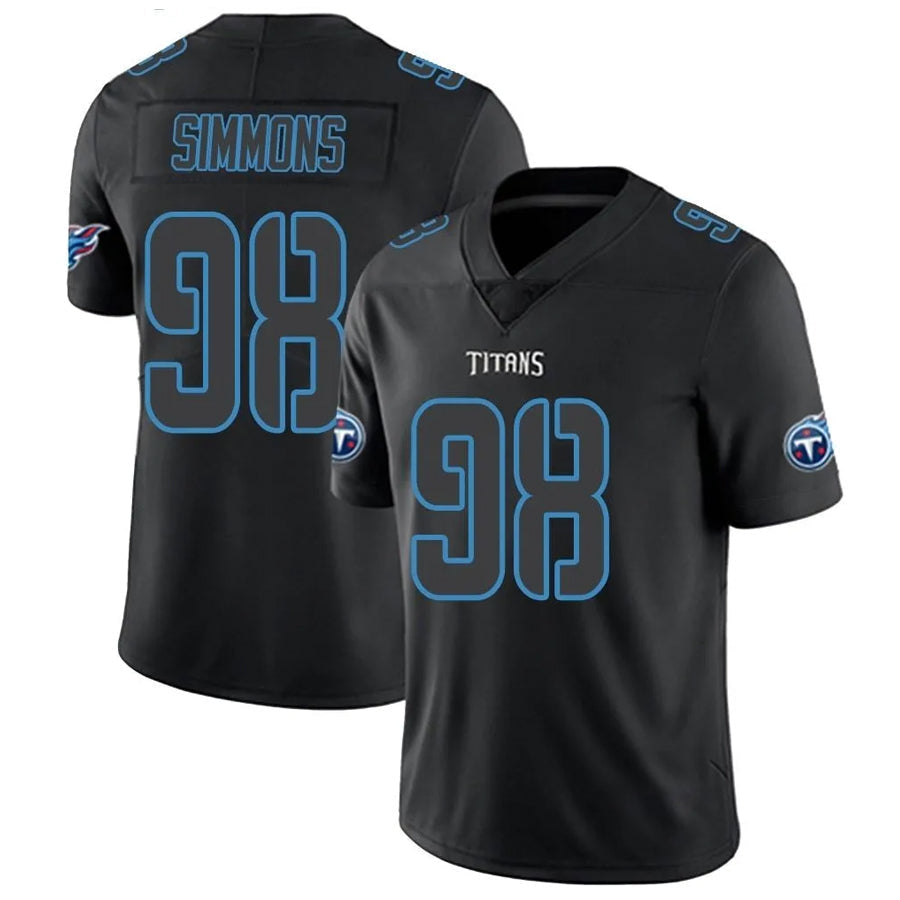 STECN T.Titans #98 Jeffery Simmons Player Elite Light Blue Vapor Untouchable Stitched Jerseys