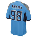 STECN T.Titans #98 Jeffery Simmons Player Light Blue Home Game Stitched Jerseys