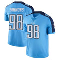 STECN T.Titans #98 Jeffery Simmons Player Light Blue Limited Color Rush Home Game Stitched Jerseys