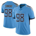 STECN T.Titans #98 Jeffery Simmons Player Light Blue Limited Vapor Untouchable Home Game Stitched Jerseys