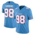 STECN T.Titans #98 Jeffery Simmons Player Light Blue Team Vapor F.U.S.E. Limited Home Game Stitched Jerseys