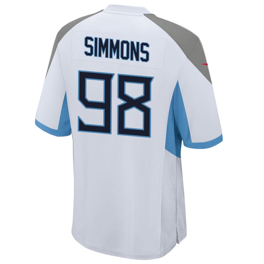 STECN T.Titans #98 Jeffery Simmons Player White Home Game Stitched Jerseys