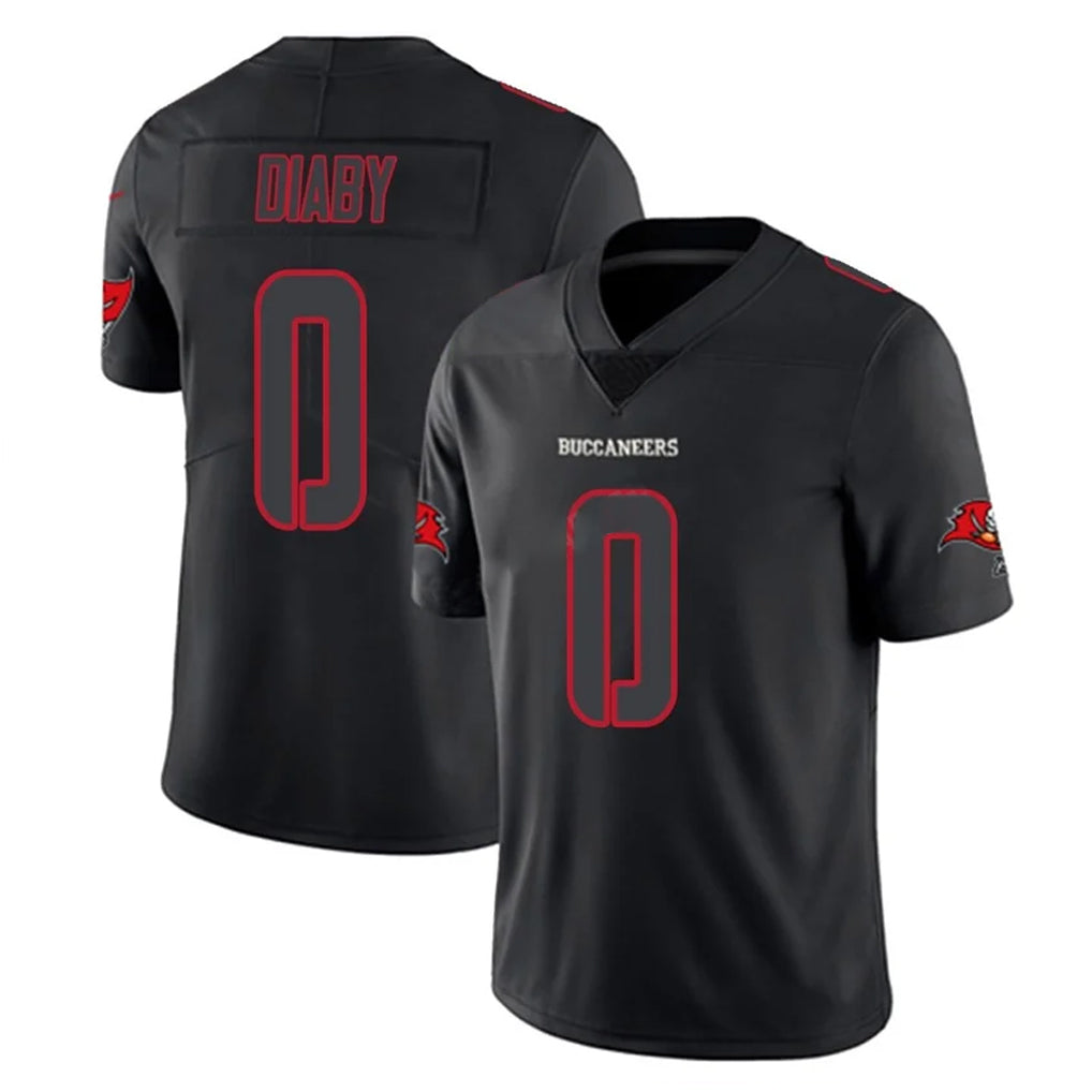 STECN TB.Buccaneers #0 Yaya Diaby Player Black Impact Limited Home Game Stitched Jerseys