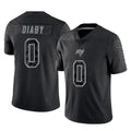 STECN TB.Buccaneers #0 Yaya Diaby Player Black Reflective Limited Home Game Stitched Jerseys