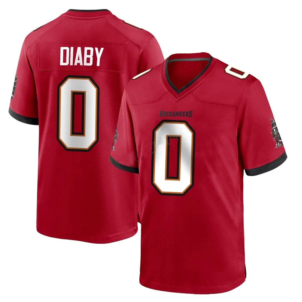 STECN TB.Buccaneers #0 Yaya Diaby Player Red Home Game Stitched Jerseys