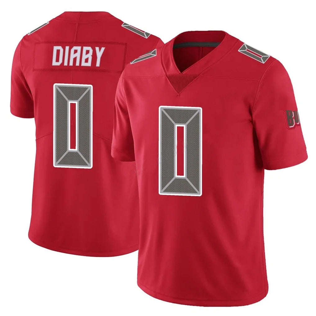 STECN TB.Buccaneers #0 Yaya Diaby Player Red Limited Color Rush Home Game Stitched Jerseys