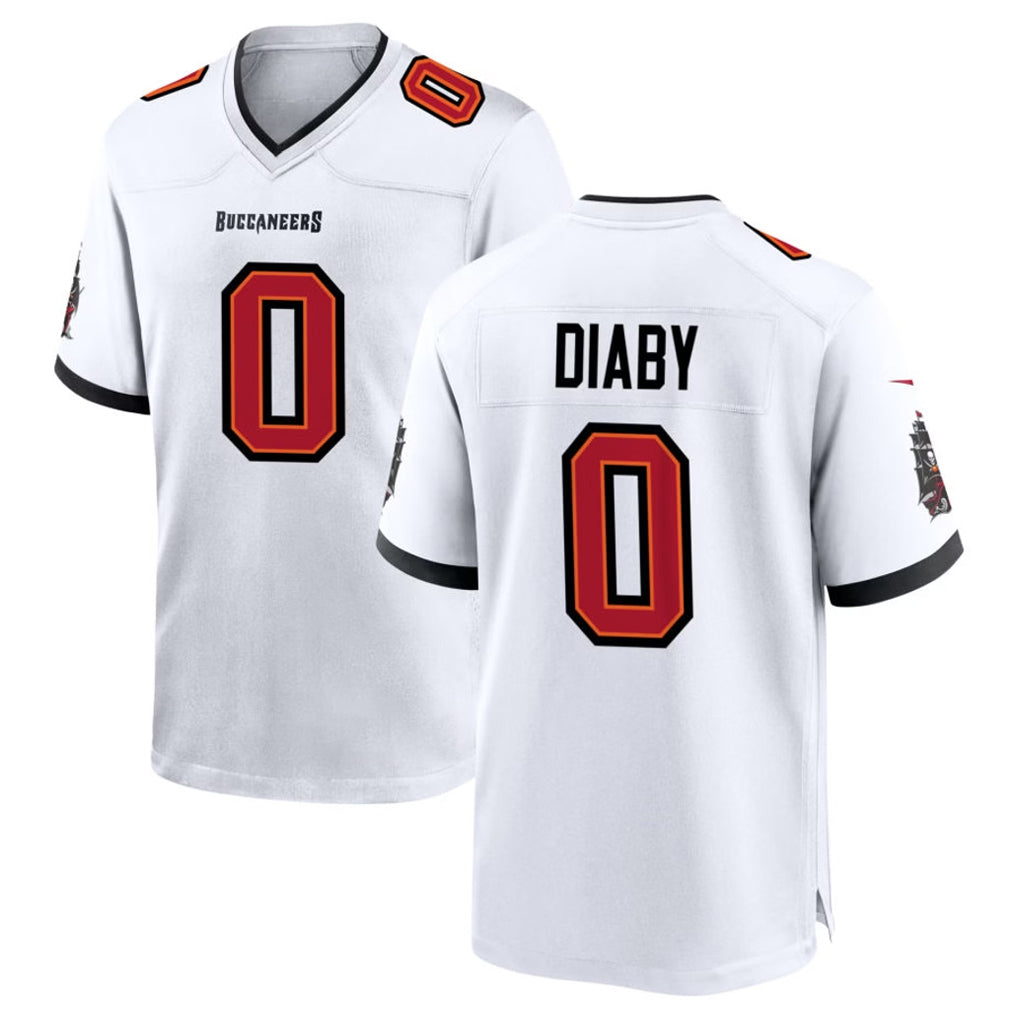 STECN TB.Buccaneers #0 Yaya Diaby Player White Home Game Stitched Jerseys